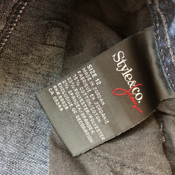 Style & Co Slim Leg Dark Wash Jeans Size 12 - Picture 3 of 5